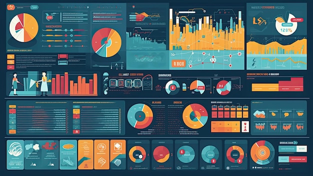 Ilustração plana da interface da plataforma de aprendizagem digital