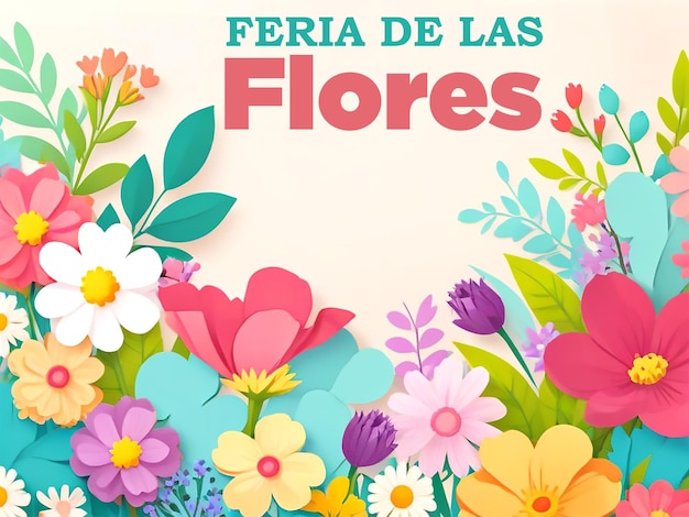 Ilustração plana para o modelo de celebração da feria de las flores colombiana