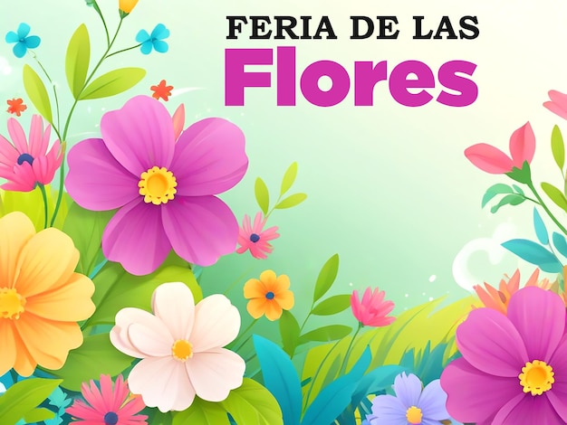 Ilustração plana para o modelo de celebração da feria de las flores colombiana