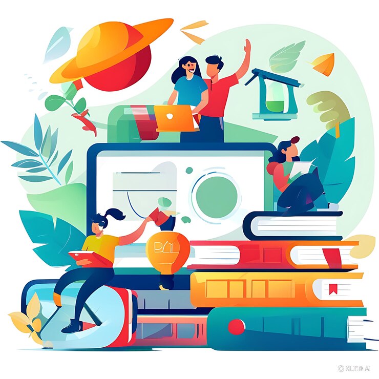 Foto ilustração plana vetorial gratuita para o dia internacional da educação