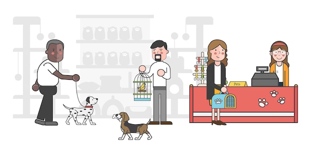 Ilustração png de loja de animais de estimação fundo transparente