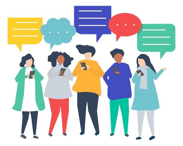 Ilustração png de mídia social com fundo transparente