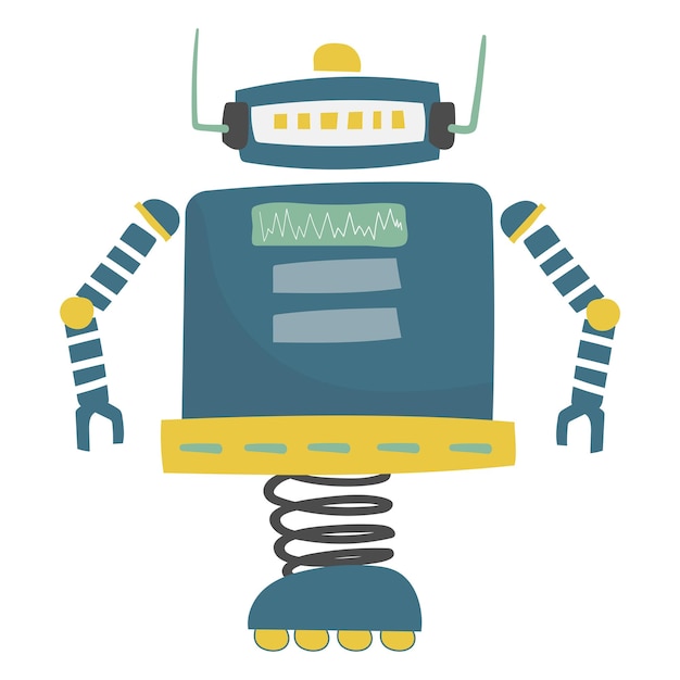 Ilustração png de robô de fundo transparente