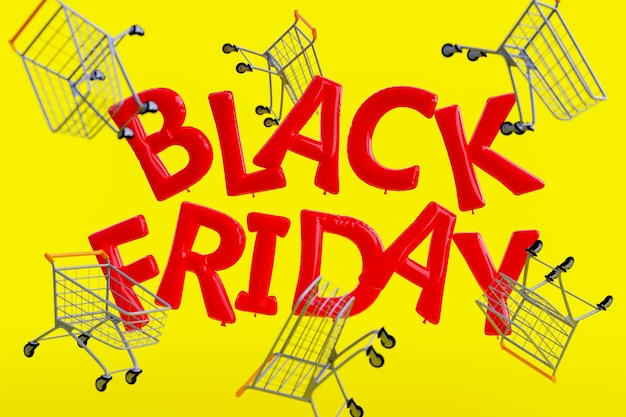 Ilustração publicitária sobre a venda da Black Friday