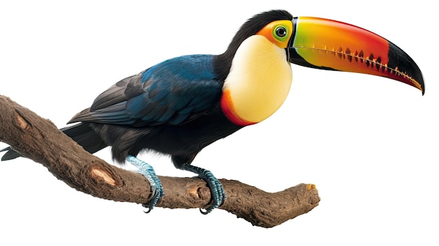 Ilustração realista de foto de tucano vibrante - IA generativa.