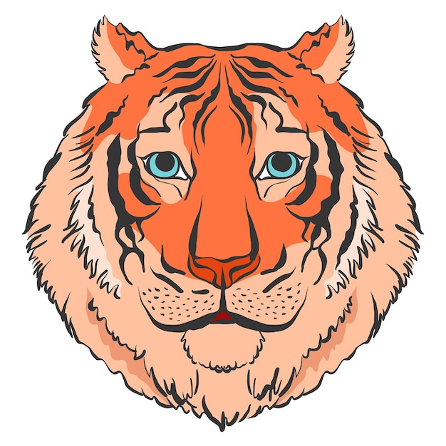 Ilustração realista de tigre png clipart animal em fundo transparente