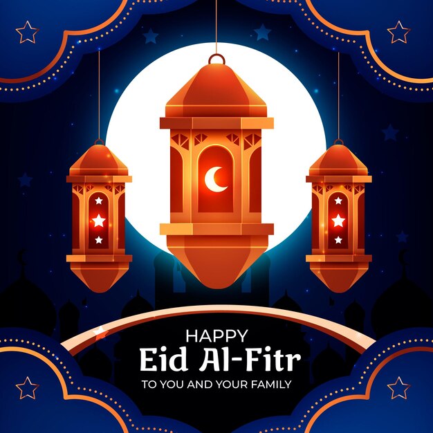 Ilustração realista do Eid al-Fitr