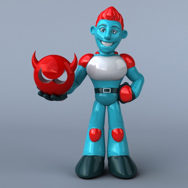 Ilustração Red Robot 3D