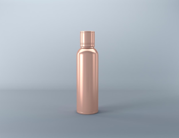 Ilustração renderizada em 3D de frascos de cosméticos