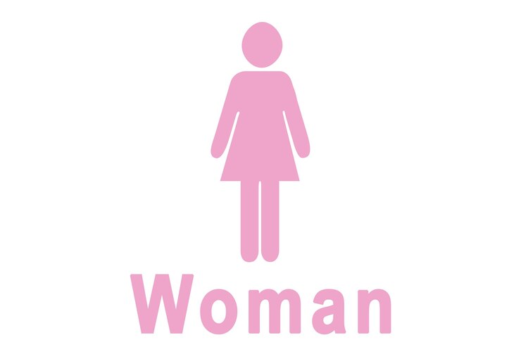 Ilustração rosa de mulheres em fundo branco