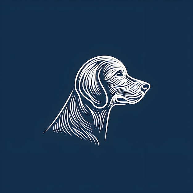 Ilustração simples do logotipo do cão