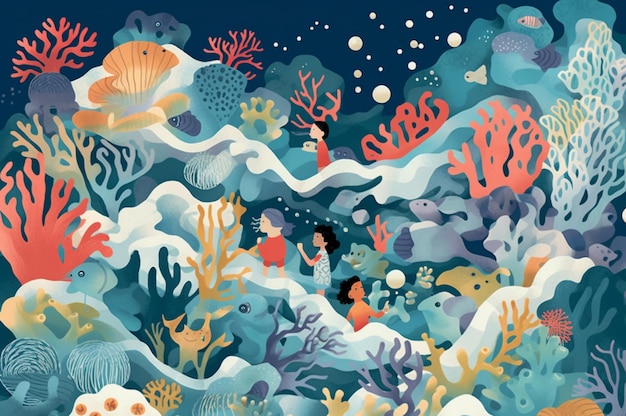 Ilustração subaquática