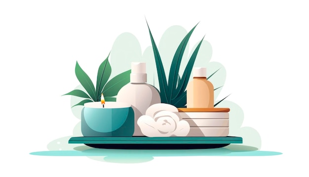 Ilustração temática do serene day spa