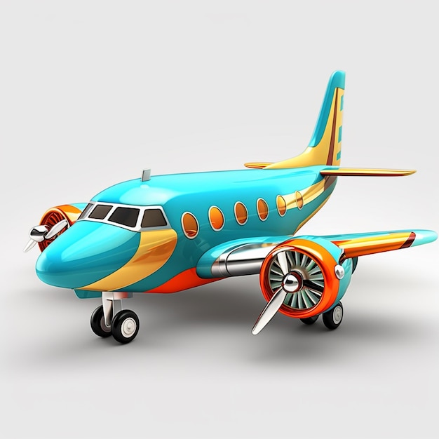 Ilustração vetorial 3D de um avião