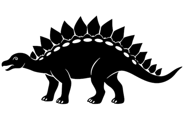 Ilustração vetorial da silhueta de Ankylosaurus