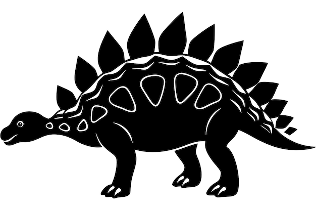 Ilustração vetorial da silhueta de Ankylosaurus