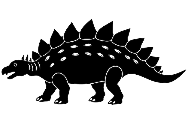 Ilustração vetorial da silhueta de Ankylosaurus