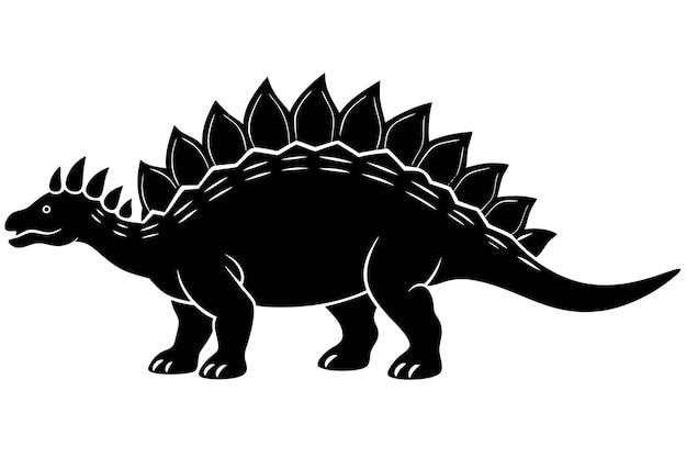 Ilustração vetorial da silhueta de Ankylosaurus