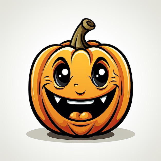 Ilustração vetorial de abóbora de Halloween em estilo cartoon