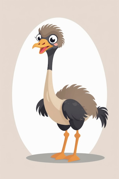 ilustração vetorial de avestruz
