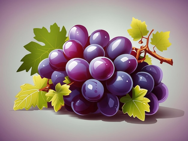 Ilustração vetorial de clipart de uva isolada