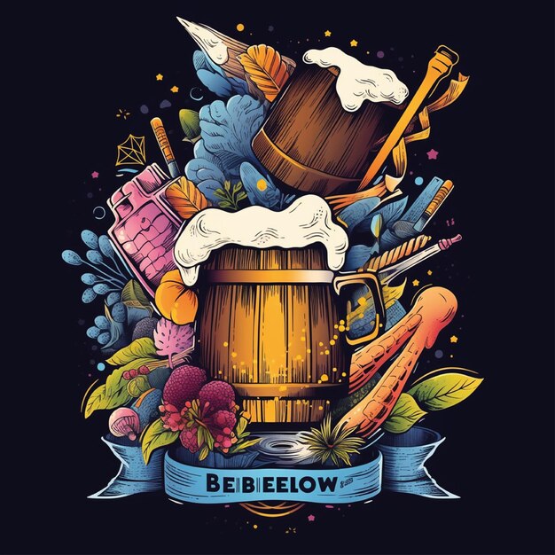 Foto ilustração vetorial de design do festival de cerveja