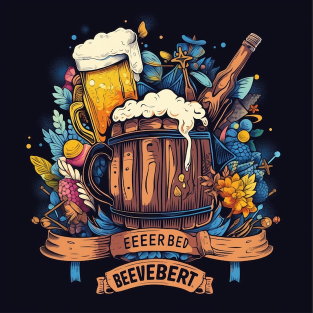 ilustração vetorial de design do festival de cerveja