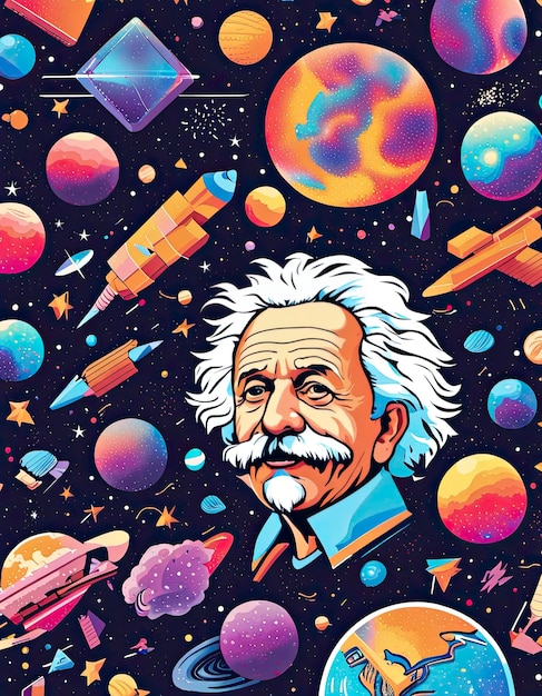 Ilustração vetorial de Einstein