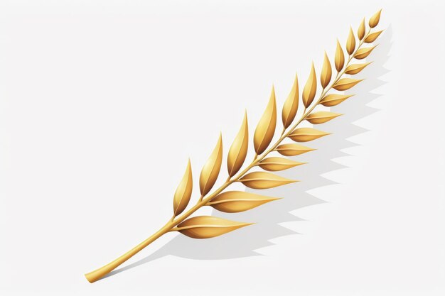 Foto ilustração vetorial de espigas de trigo em fundo branco
