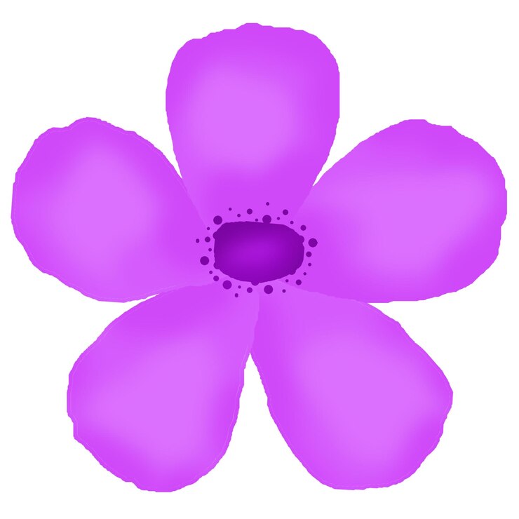 Foto ilustração vetorial de flores roxas bonitas