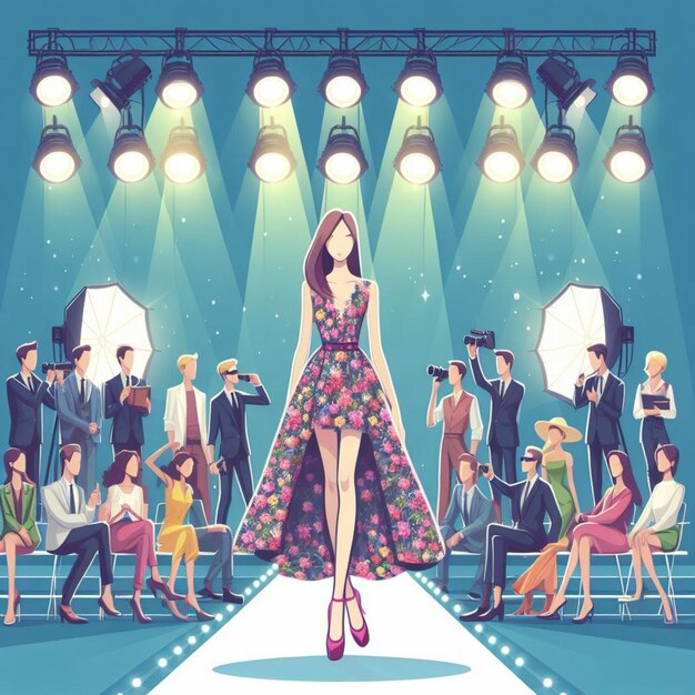 Foto ilustração vetorial de moda e design