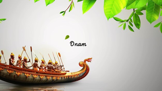 Foto ilustração vetorial de onam kerala ilustração de cartão de saudação de onam