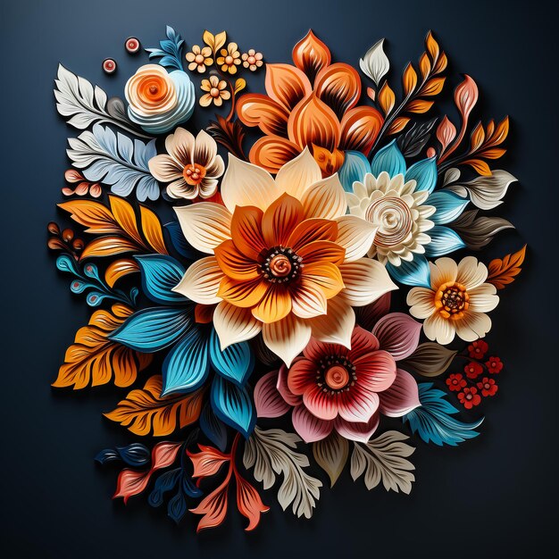 Ilustração vetorial de padrão de flores silvestres simples e colorido