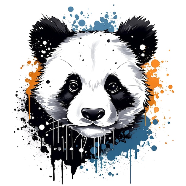 ilustração vetorial de panda fofo para design de camiseta banner de logotipo stocker etc.