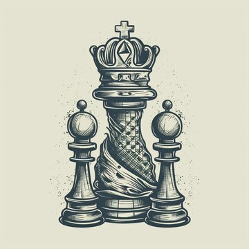 Xadrez. Ilustração Vetorial De Um Peão De Xadrez. Reis, Rainhas, Torres,  Ministros, Cavalos E Peões. Isolado Em Um Fundo Em Branco, Editável E  Mutável. Royalty Free SVG, Cliparts, Vetores, e Ilustrações Stock.