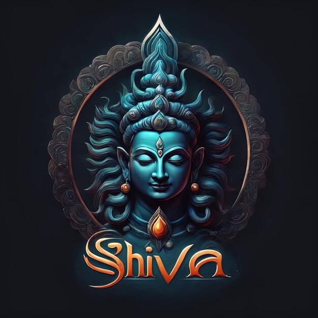ilustração vetorial de um senhor shiva com senhor maha shivha festival hindu da ilustração de shiva