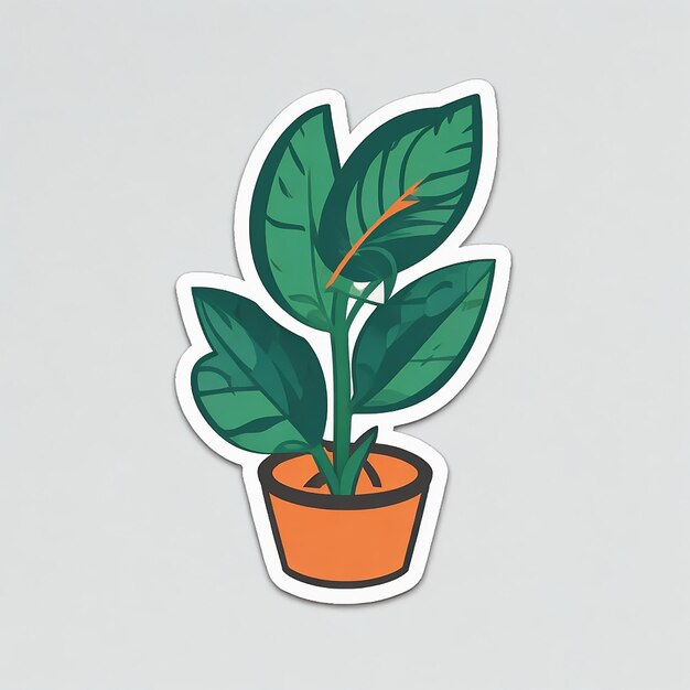 ilustração vetorial de uma planta com fundo branco