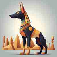 Foto ilustração vetorial do cão faraônico