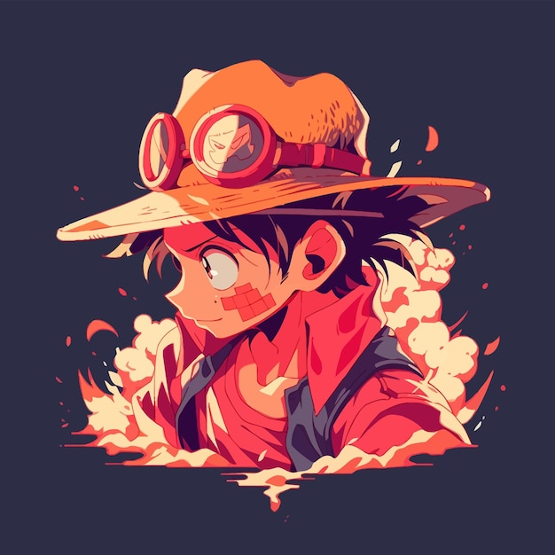 One piece Luffy desenho cute chibi anime japonês ilustração