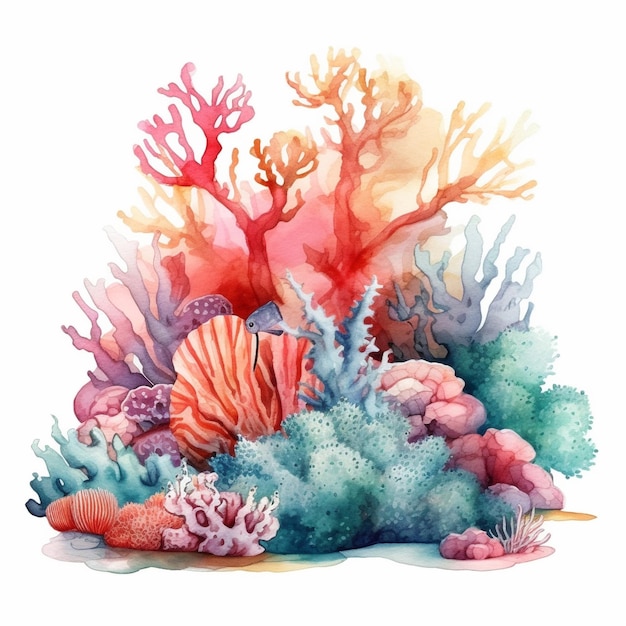 Foto ilustração vetorial do recife de coral
