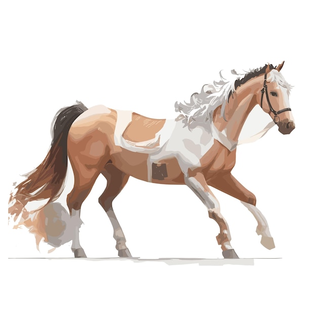 Foto ilustração vetorial versátil de cavalos com camadas editáveis