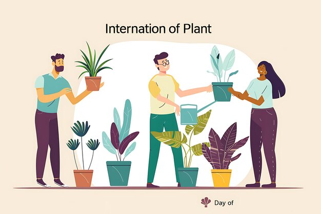 Ilustração vibrante do vetor no Dia Internacional da Saúde das Plantas