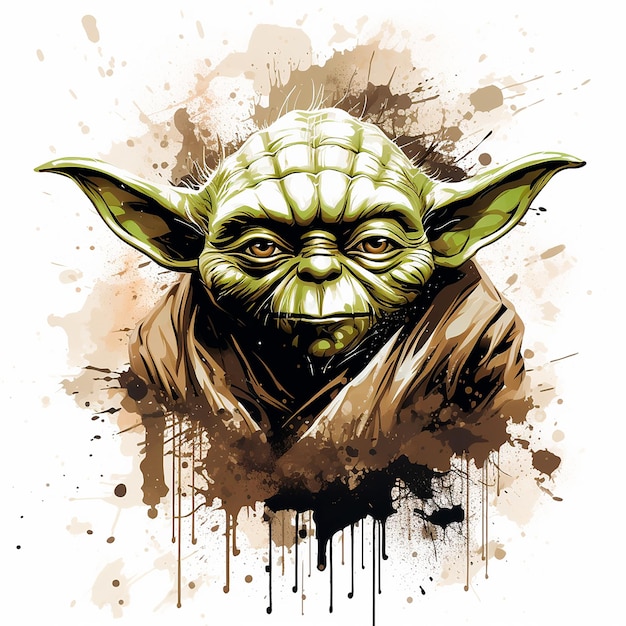 Foto ilustração yoda de star wars