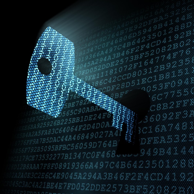 Ilustración 2d Concepto de seguridad Cerradura cerrada en fondo digital