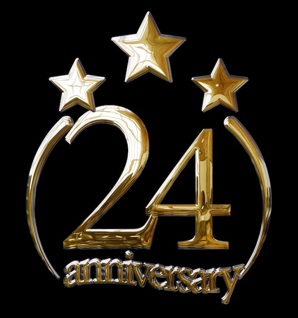 ILUSTRACIÓN 3D 24 AÑOS ANIVERSARIO ORO