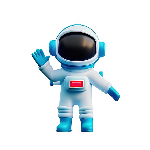 Ilustración 3D de astronauta generada por la IA