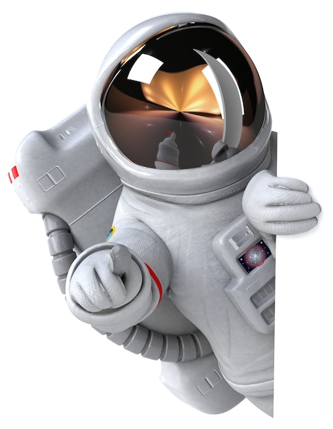 Ilustración 3D de astronauta