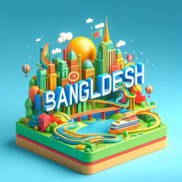 Ilustración en 3D de Australia