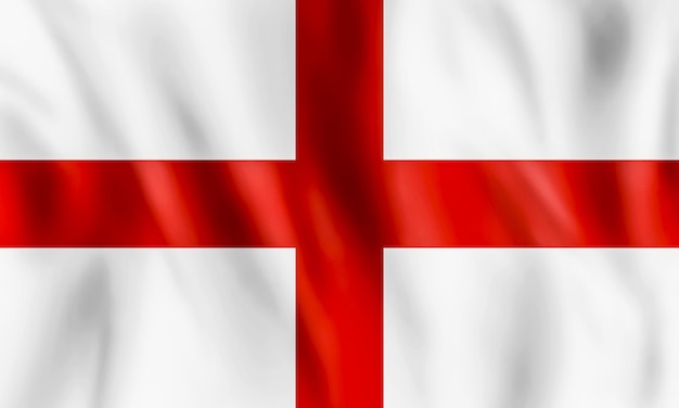 Ilustración 3d de la bandera de Inglaterra