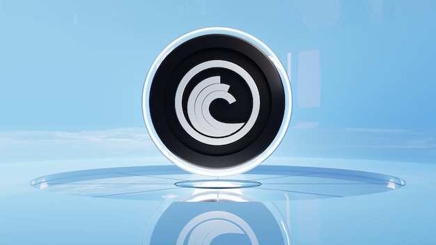 Ilustración 3D de BitTorrent Crypto